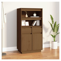 vidaXL Skříň highboard medově hnědá 60x40x116,5 cm masivní borovice