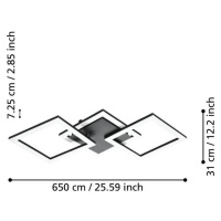 EGLO connect EGLO connect Paranday-Z LED stropní 3 zdroje 65cm