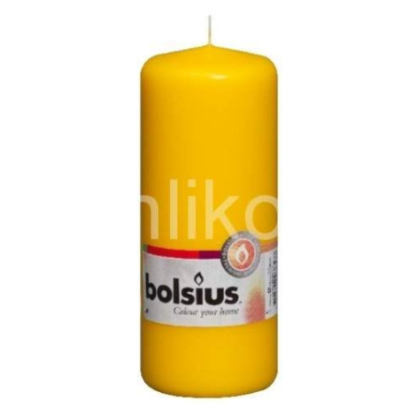 Válcová svíčka 15cm BOLSIUS žlutá
