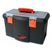 Plastový kufr na nářadí 450 x 290 x 260 mm, s přihrádkou, zásuvkou a zásobníkem