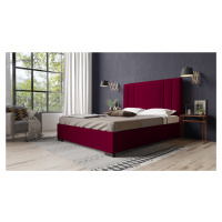 Eka Čalouněná postel Berry - Riviera 120x200 cm Barva látky Riviera: Bordo červěná (59), Úložný 