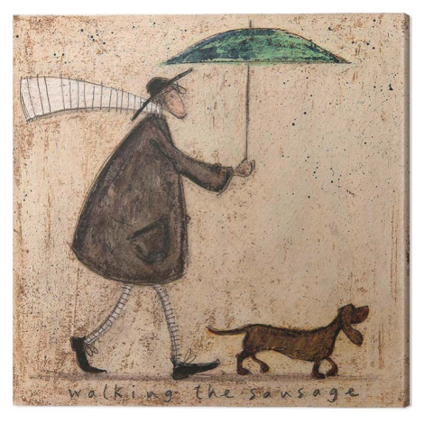 Obraz na plátně Sam Toft - Walking the Sausage, 2 cm - 40×40 cm Pyramid