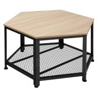 tectake 404225 konferenční stolek norwich 86,5x75x46,5cm - Industrial světlé dřevo, dub Sonoma -