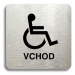 Accept Piktogram "vchod pro invalidy" (80 × 80 mm) (stříbrná tabulka - černý tisk bez rámečku)