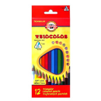 Koh-i-noor Pastelky TRIOCOLOR 3132, 12 barev - trojboké
