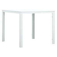 Konferenční stolek bílý 78x78x74 cm HDPE dřevěný vzhled