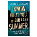 I Know What You Did Last Summer - Lois Duncan - kniha z kategorie Beletrie pro děti