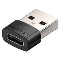 Adapter Vention USB 2.0 Male to USB-C Female Adapter CDWB0 Black PVC