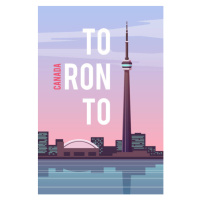 Ilustrace Toronto. Vector poster., Mikalai Manyshau, 26.7 × 40 cm