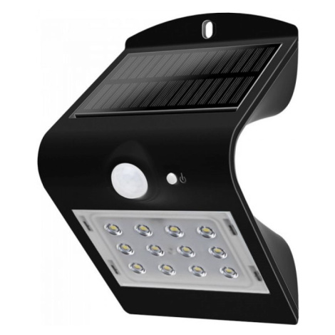 LED Solární nástěnné svítidlo se senzorem LED/1.5W/3,7V IP65 černá Donoci