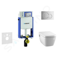 GEBERIT Kombifix Modul pro závěsné WC s tlačítkem Sigma01, lesklý chrom + Tece One sprchovací to