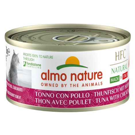 Almo Nature HFC Natural Made in Italy 6 x 70g - tuňák a kuřecí Almo Nature Holistic