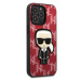 Karl Lagerfeld hard silikonovýobal iPhone 13 PRO 6.1" Red Monogram Ikonik