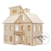 Drevený domček pre bábiky s mechanickým výťahom - puzzle z kategorie 3D puzzle