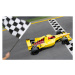 Fotografie Checkered Flag Waving as Racecar Crosses, David Madison, 40 × 26.7 cm