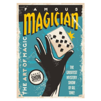 Ilustrace Magician poster design, lukeruk, 30 × 40 cm