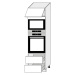 ArtExt Kuchyňská skříňka vysoká pro vestavné spotřebiče BONN | D14RU 2M 284 Barva korpusu: Černá