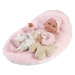 Llorens 73808 NEW BORN HOLČIČKA - realistická panenka miminko s celovinylovým tělem - 40 cm