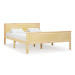 Rám postele masivní dřevo borovice 160 × 200 cm, 322178
