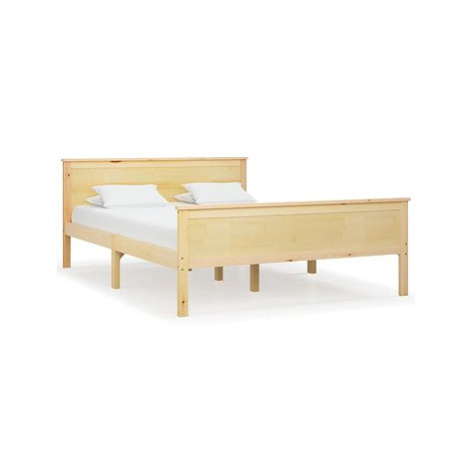 Rám postele masivní dřevo borovice 160 × 200 cm, 322178 SHUMEE