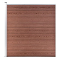 Zahradní plot dřevoplast 180 × 186 cm hnědý