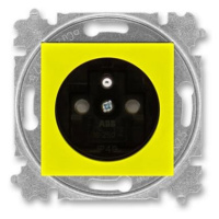 ABB Levit zásuvka žlutá/kouřová černá 5519H-A02357 64 s clonkami