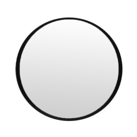 Nástěnné zrcadlo Ring 50 cm, černé kulaté Asko