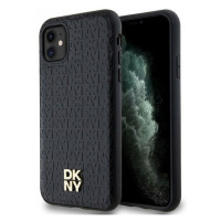 Dkny DKHMN61PSHRPSK iPhone 11 Xr 6,1 černo/černé pevné pouzdro Kožený monog