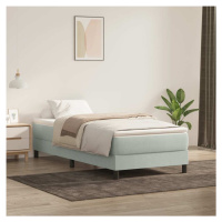 vidaXL Box spring postel s matrací světle šedá 80x210 cm samet