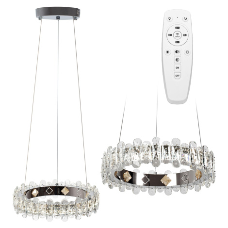 Křišťálová LED stropní svítidlo APP1041-CP + dálkový ovladač REA
