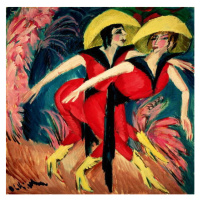 Obrazová reprodukce Dancers in Red, 1914, Kirchner, Ernst Ludwig, 40 × 40 cm