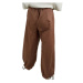 Bavlněné kalhoty široké - hnědé, velikost S