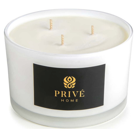 Bílá vonná svíčka Privé Home Mimosa - Poire, doba hoření 45 h