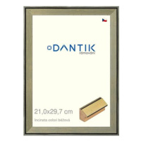 DANTIK rámeček 21 × 29,7, INCLINATA colori béžový sklo čiré