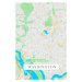 Mapa Washington color, 26.7 × 40 cm