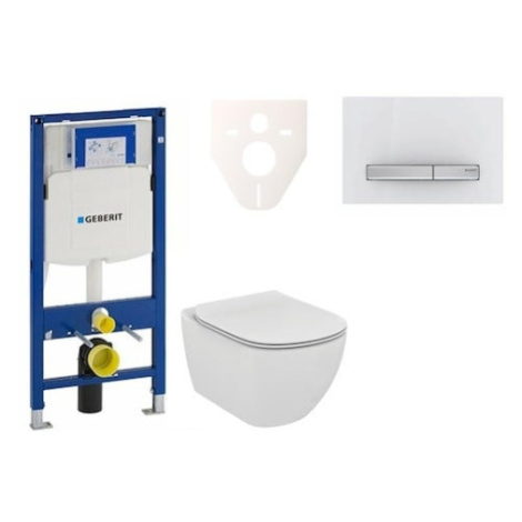 Cenově zvýhodněný závěsný WC set Geberit do lehkých stěn / předstěnová montáž+ WC Ideal Standard