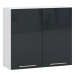 Kuchyňská skříňka OLIVIA W80 H720 - bílá/grafit lesk