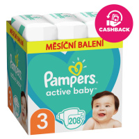 Pampers Active Baby-Dry 3 MIDI 5-9 kg 208 ks