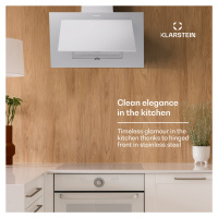 Klarstein Athena 60, digestoř, 60 cm, 247 m3/h, LED, odsávání/recirkulace