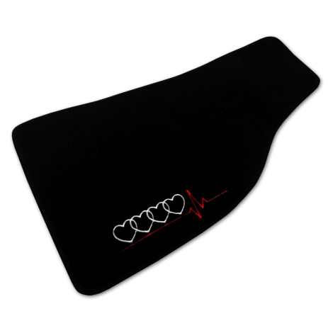 Welurové Koberce Premium Pro Audi A6 C6 (2004-2006) Černé 4x Haft