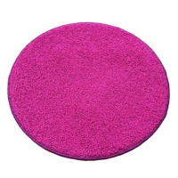 Kusový koberec Color shaggy růžový kruh