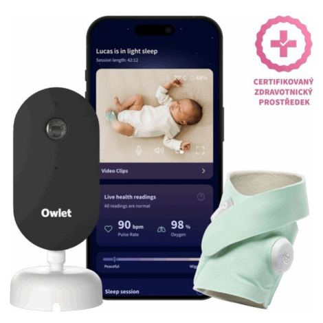 Owlet Dream Duo (3. gen.) chytrá ponožka Owlet Dream Sock & kamera Owlet Dream Sight zelená