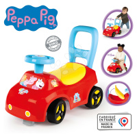 Odrážedlo a chodítko 2v1 Peppa Pig Auto Ride On Smoby ergonomické s opěrkou a úložným boxem pod 