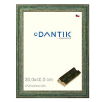 DANTIK rámeček 30 × 40, LYON zelený plexi čiré