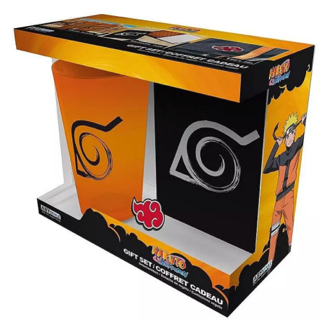 Dárková sada Naruto Shippuden - sklenice, zápisník, odznak ABY STYLE