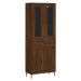 vidaXL Skříň highboard hnědý dub 69,5 x 34 x 180 cm kompozitní dřevo