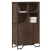 vidaXL Highboard hnědý dub 79,5 x 35,5 x 137,5 cm kompozitní dřevo