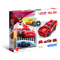 CLEMENTONI - Puzzle model 104+3D Cars