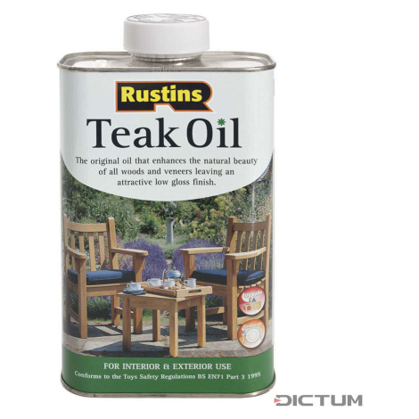 Dictum 810225 - Rustins Teak Oil, Food-safe, 1 l - Olej