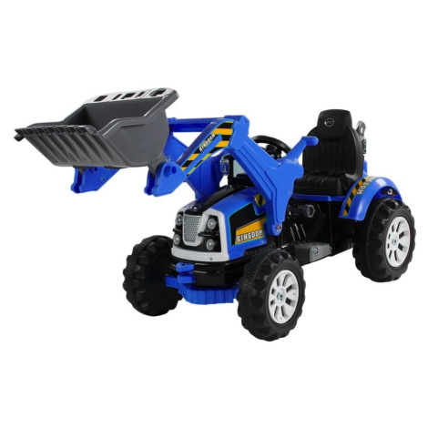 mamido  Elektrický traktor - s radlicí modrý